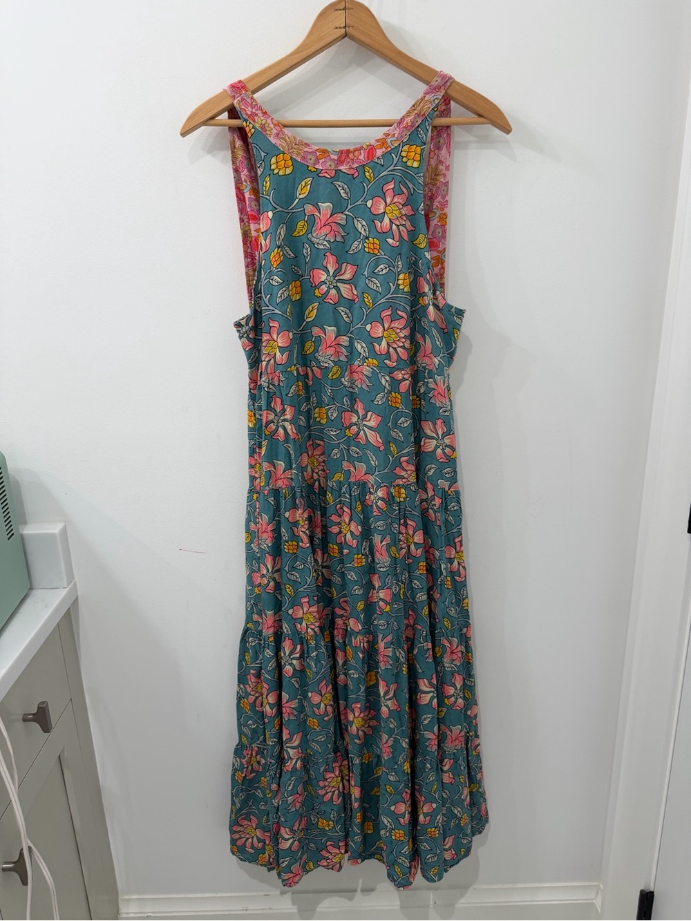 Natural Life Floral Cotton Midi Dress NWOT